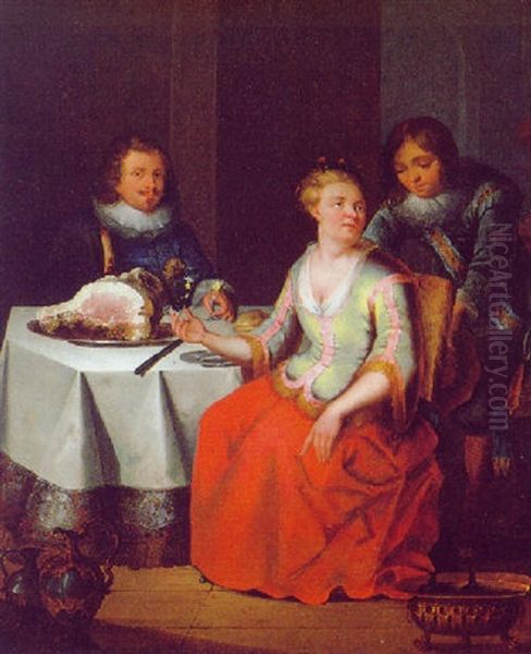 Elegante Gesellschaft Beim Mahl - view 1