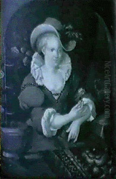 Bildnis Einer Jungen Dame Mit Einer Rose (allegorie Des Geruchs) - view 1