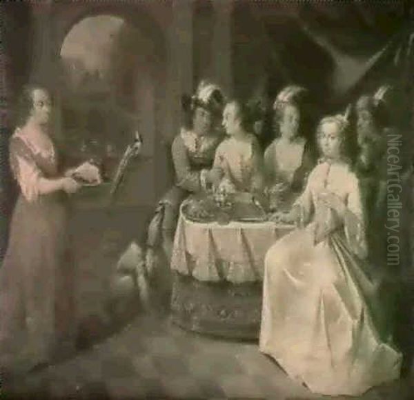 Scene Galante Autour D'une Table - view 1