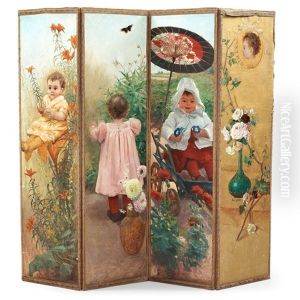 Astrid (folding Screen W/4 Panels) by Fanny Brate