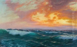Sunset Over The Sea by Roman Bratkowski