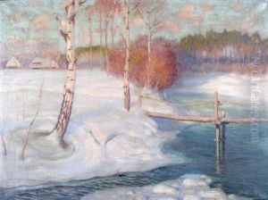 Bords D'une Riviere En Hiver Bords D'une Riviere En Hiver