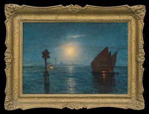 Venice Lido At Night