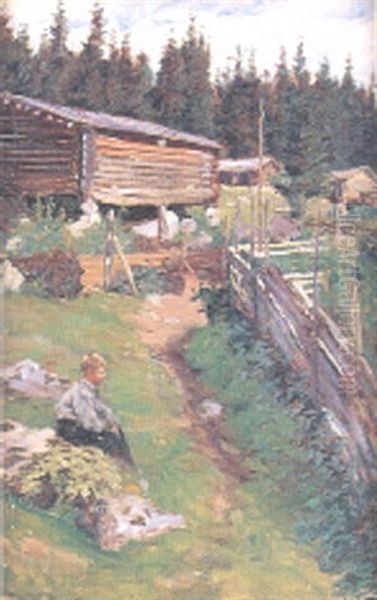Fabodvall Med Gosse, Sommar - view 1