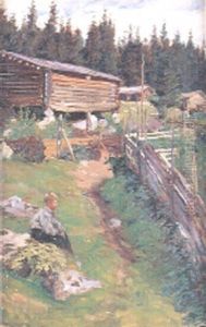 Fabodvall Med Gosse, Sommar by Jakob Bratland