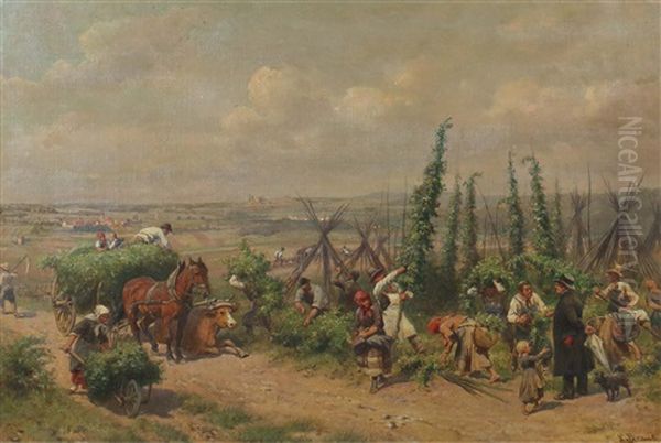 Hopfenernte - view 1
