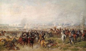 Kaiser Wilhelm I. Mit Seinen Generalen Auf Einer Anhohe Nach Der Schlacht Von Sedan (?) by Louis Braun