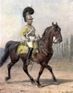 Koniglich-wurttembergischer Garde-du-corps Reiter In Paradeuniform Aus Der Zeit Der Napoleonischen Kriege by Louis Braun