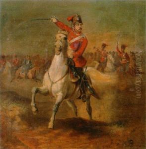Husaren Bei Der Attacke by Louis Braun