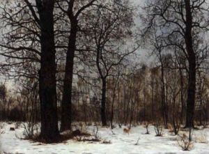 Alone In The Snowy Wood by Wilhelm Hans Braun