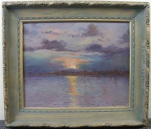 Sunset Over The City by Olaf Martinus Brauner