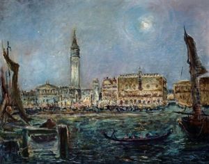 Venedig Im Mondschein by Wincenty Brauner