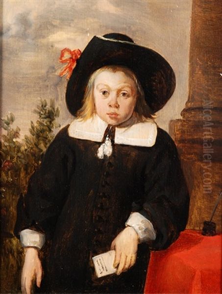 Portrait D'enfant Au Chapeau Noir - view 1