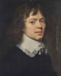 Portrait Of A Man, Half-length, In Black Robes And A Lace Collar