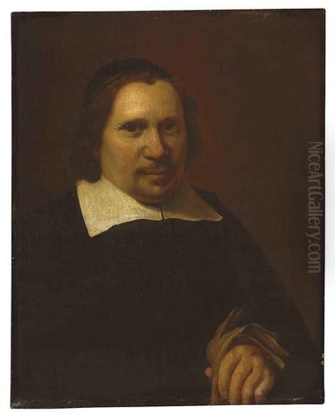 Portrait Of A Man Holding Gloves by Jan De Bray