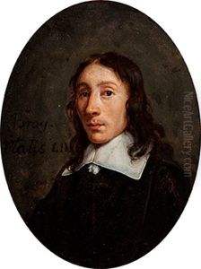 Portrait Of A Young Man In A Black Coat With A Lace Collar