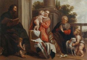Die Heilige Familie Mit Elisabeth Und Dem Johannesknaben