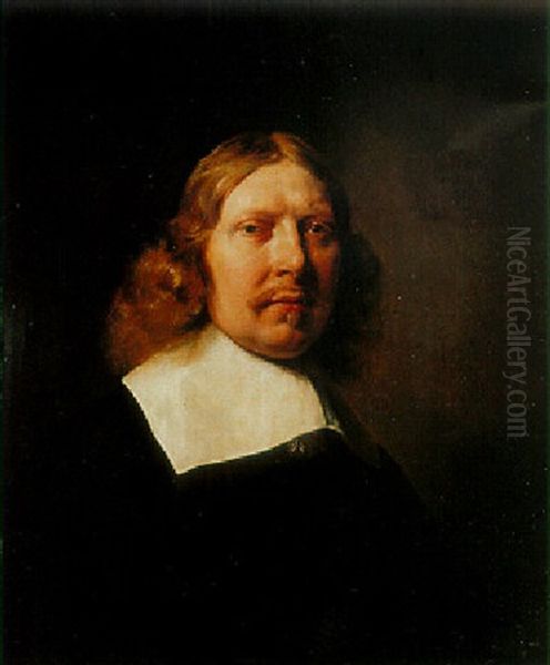 Portrait Of A Man Aged 47, Bust Length, Wearing White Collar - view 1