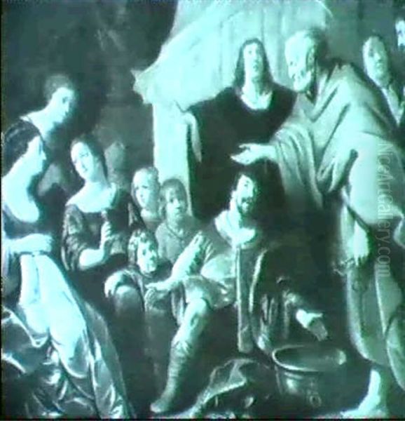 Petrus Tauft Cornelius Im Kreise Seiner Familie - view 1
