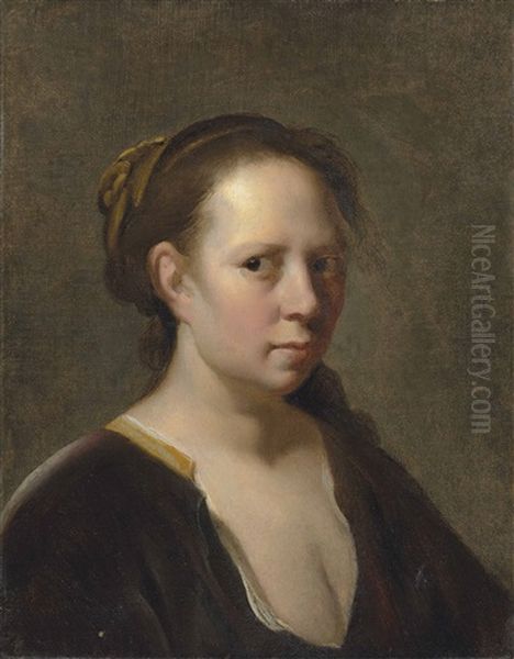 Head Of A Woman In A Brown Dress - view 1
