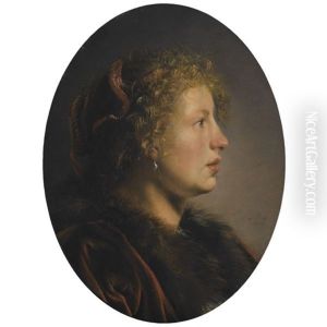 A Young Woman In Profile (study) by Salomon de Bray
