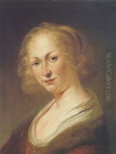 A Woman Wearing A Fur-trimmed Robe And A Line Of Pearls In Her Hair A Woman Wearing A Fur-trimmed Robe And A Line Of Pearls In Her Hair