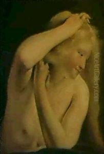 Jeune Femme Se Coiffant