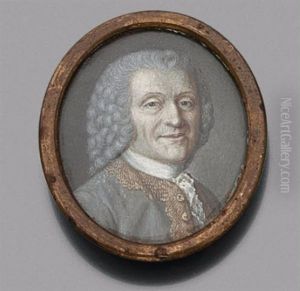 Portrait Du Docteur Grassot En Habit De Soie Grise Et Perruque Poudree A Catogan