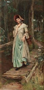 Ung Kvinna Pa En Bro by William A. Breakspeare