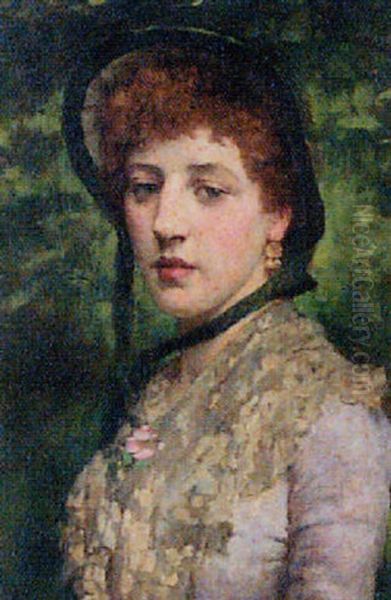 Portrait Of A Lady Wearing A Hat - view 1