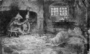 Rumpelstiltskin Spinning Straw by William A. Breakspeare
