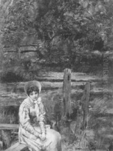 Woman In A Bonnet by William A. Breakspeare