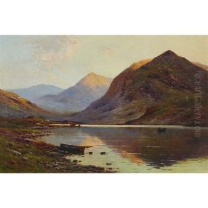 Evening, Crummock Water by Alfred Fontville de Breanski Jr