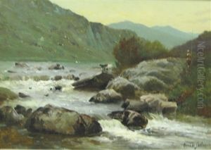 On A River by Alfred Fontville de Breanski Jr
