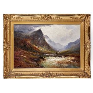 The Slopes Of Ben Venue, N.b by Alfred Fontville de Breanski Jr
