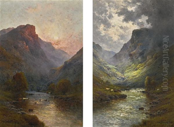 The Slopes Of Ben Venue; Evening Near Dunkeld, A Pair - view 1