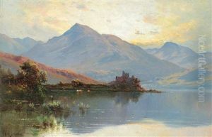 Kilchurn Castle, Loch Awe. N.b by Alfred Fontville de Breanski Jr