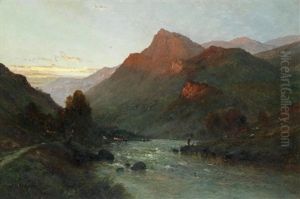 Evening In The Trossachs by Alfred Fontville de Breanski Jr