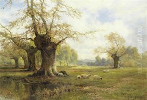 A Sunny Morning, Burnham Beeches by Alfred Fontville de Breanski Jr