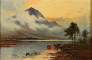 Evening On Loch Katrine by Alfred Fontville de Breanski Jr
