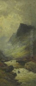 Evening On A Perthshire River; And In The West Highlands (a Pair) by Alfred Fontville de Breanski Jr
