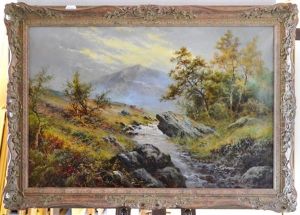 Highland Landscape With Cattle Grazing Highland Landscape With Cattle Grazing