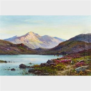 Summer Evening On A Highland Loch by Alfred Fontville de Breanski Jr