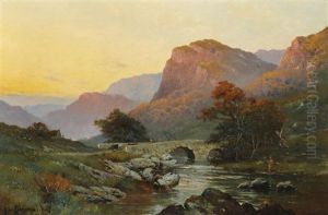 Borrowdale Bridge by Alfred Fontville de Breanski Jr