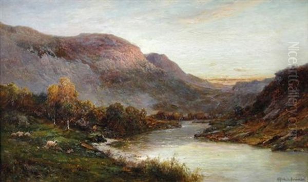 The Tay At Dunkeld, Perthshire, Evening - view 1