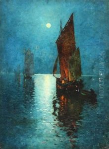 The August Moon by Alfred Fontville de Breanski Jr