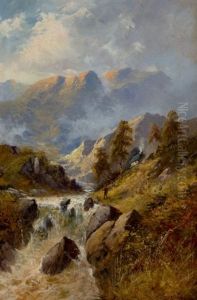 River Landscape by Alfred Fontville de Breanski Jr