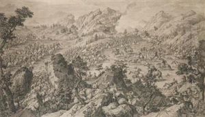 A Battle Scene by Jacques Aliamet