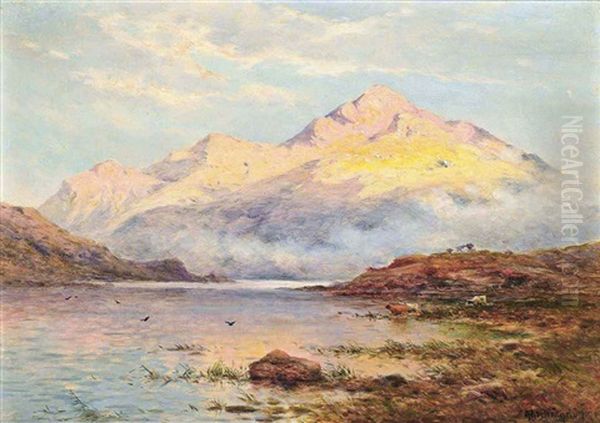 The Evening Light On A Highland Loch - view 1