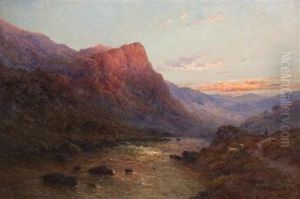 A Mountain Stream At Dusk